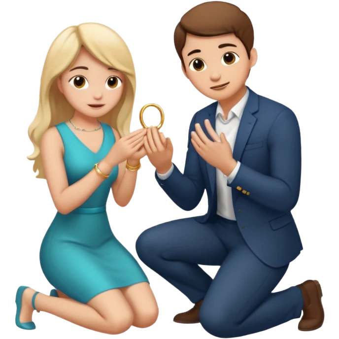 Kneeling to propose emoji
