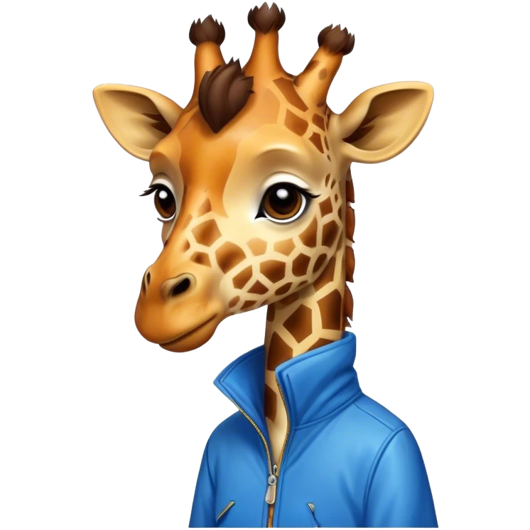 Giraffe wearing a jacket emoji