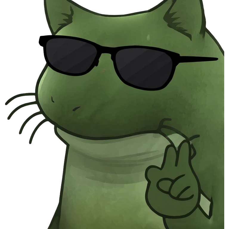 Cat with sunglasses emoji