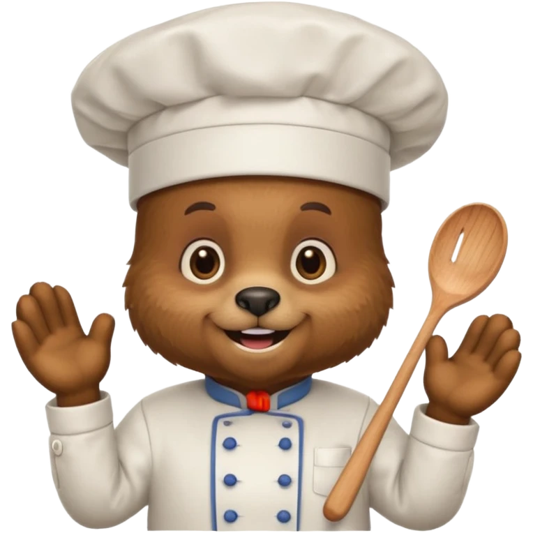 a bear wearing a chef hat  emoji