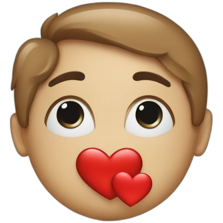 A red Heart Who gives a kiss emoji