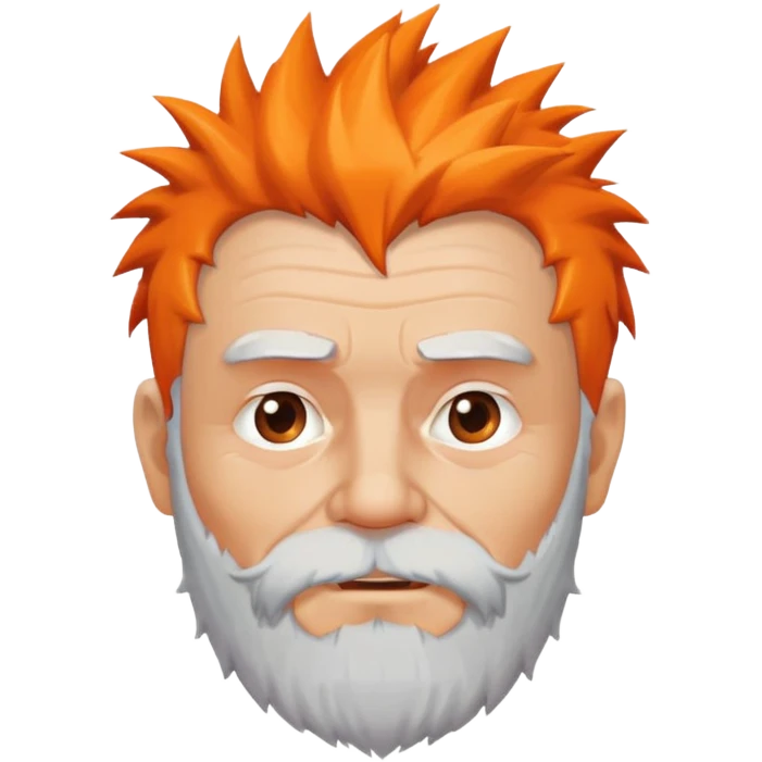 Бородатый старикан с оранжевым ирокезом  emoji