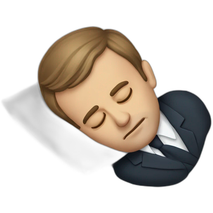 Emmanuel macron sleeping emoji