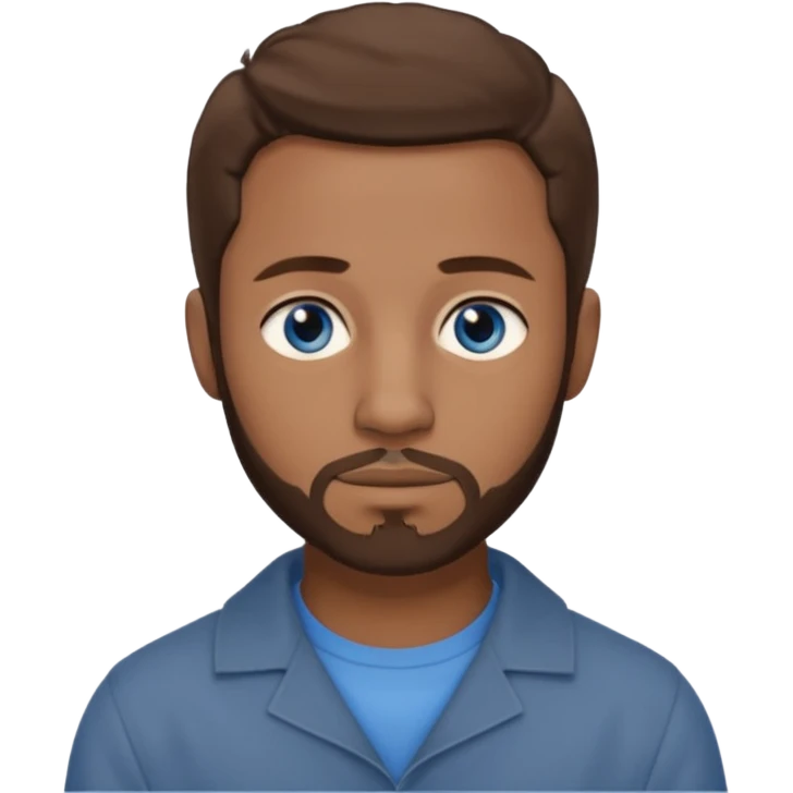  Edwin Epps from 12 Years of Slave with blue eyes, brown hair and short beard, light brown outfit emoji