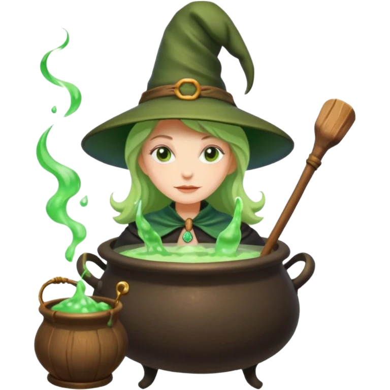 green witch cooking potion emoji