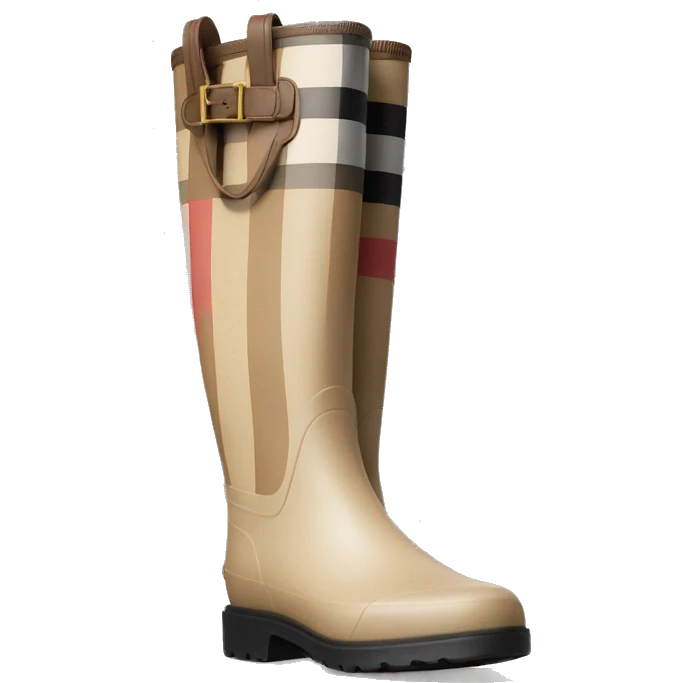 Burberry rain boots emoji