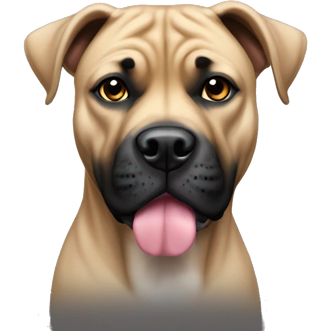 Black bull mastiff x American staffy emoji