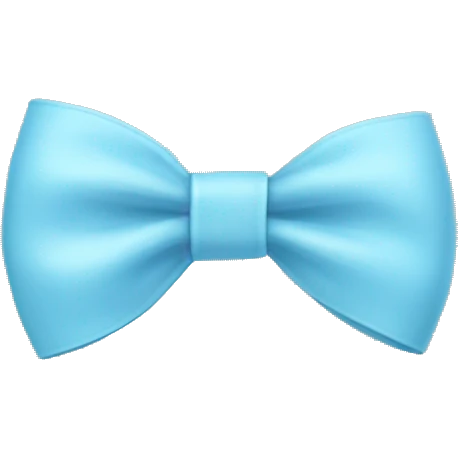 baby blue bow collar emoji
