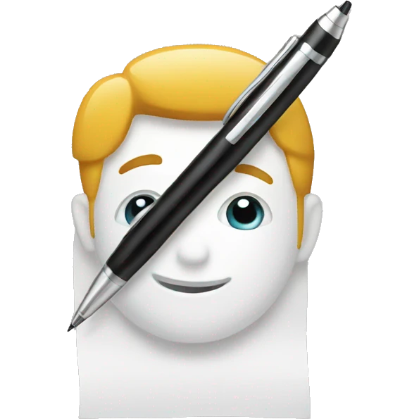 write with pen emoji