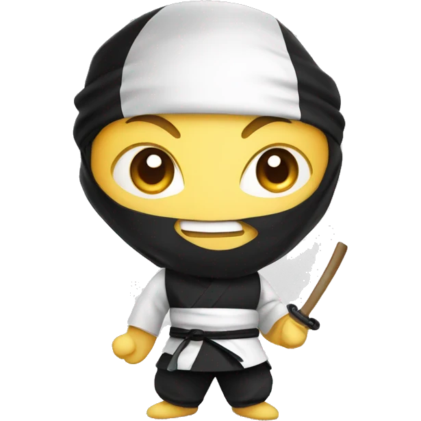 cute nutrition ninja for app logo emoji