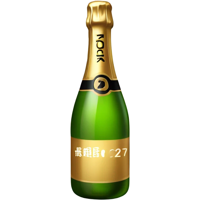 2025 champagne bottle emoji