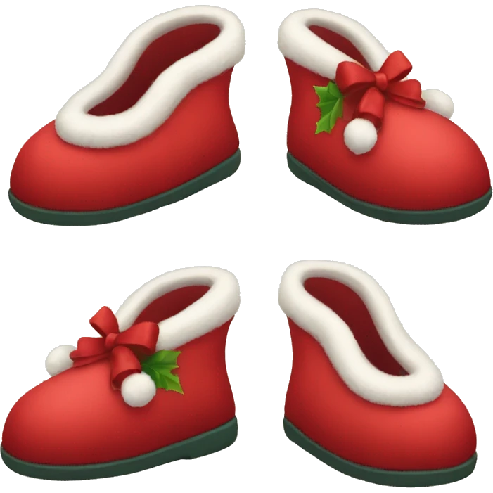 Red Christmas slippers emoji