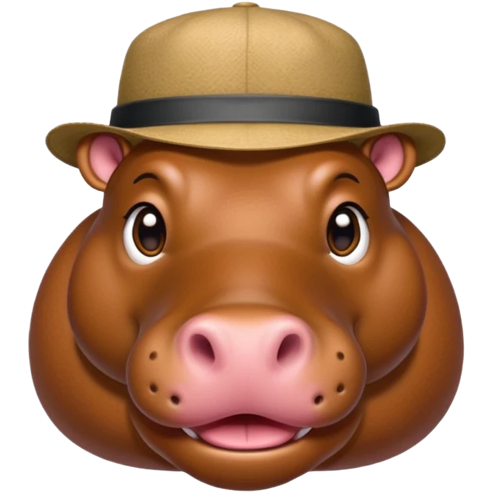 hipoptamus wearing hat emoji
