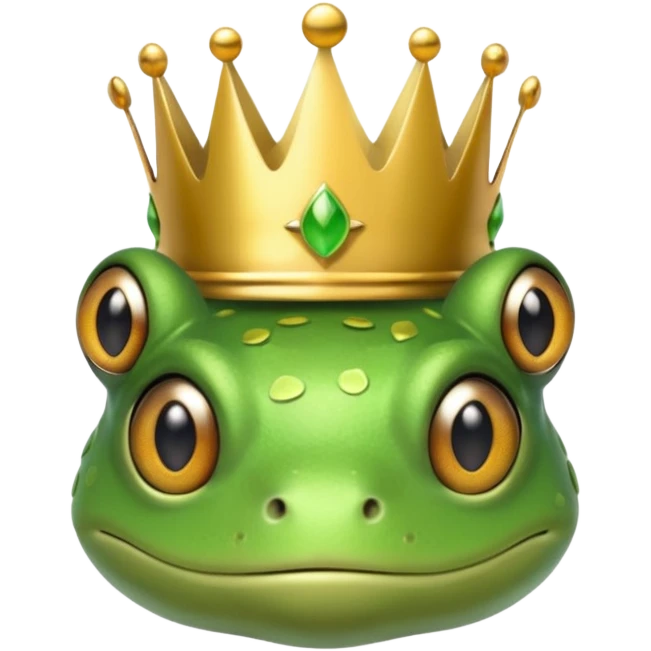 frog with a crown on its head emoji