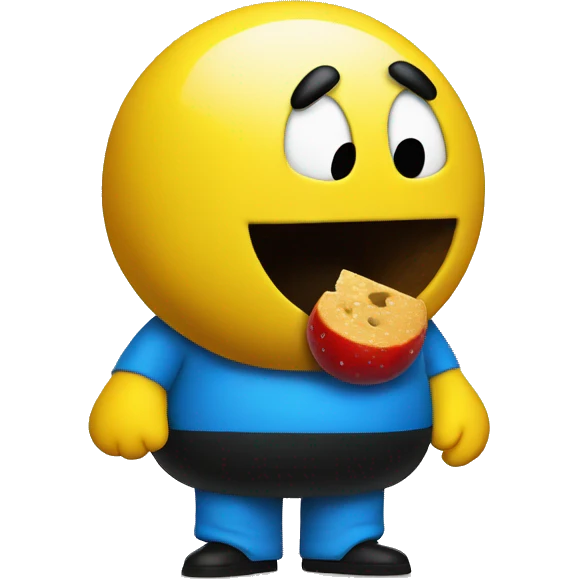 Pac-Man eating Charlie Brown emoji
