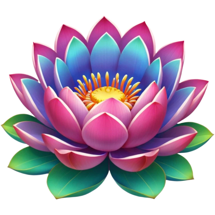 Rainbow lotus emoji