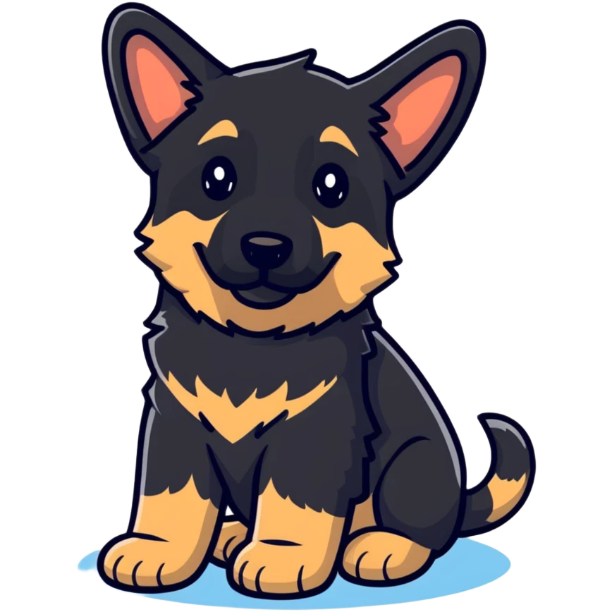 Cute German Shepherd puppy emoji
