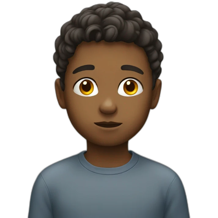 young boy thinking emoji