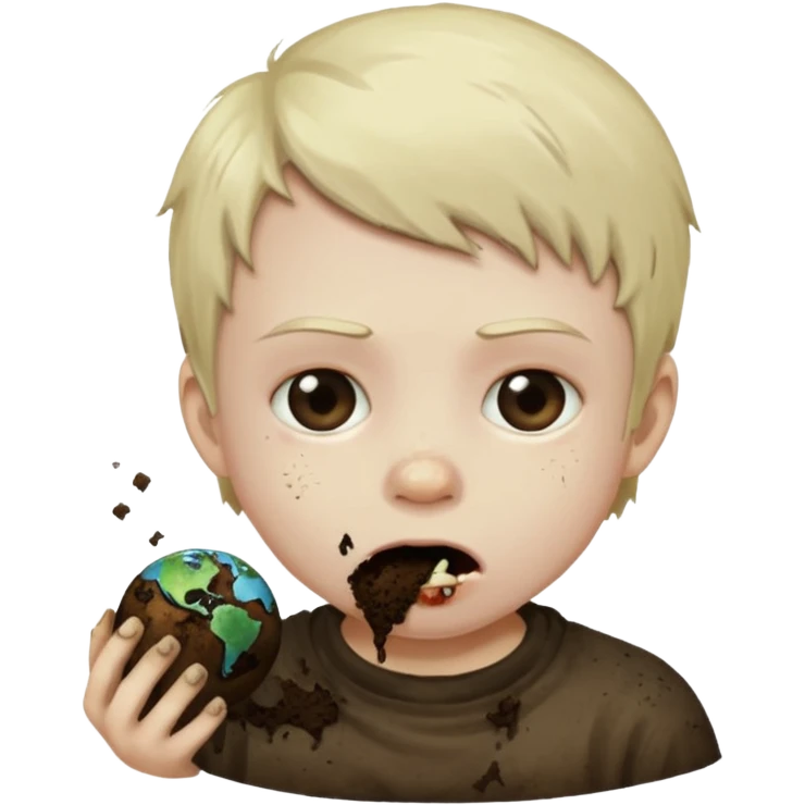 Make the 67 kid scary eating the earth emoji
