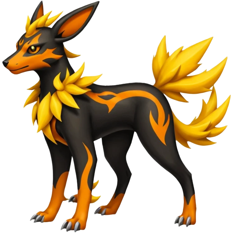 Zygarde-Electrike-Jolteon-Houndoom-Fakémon-fusion, full body emoji