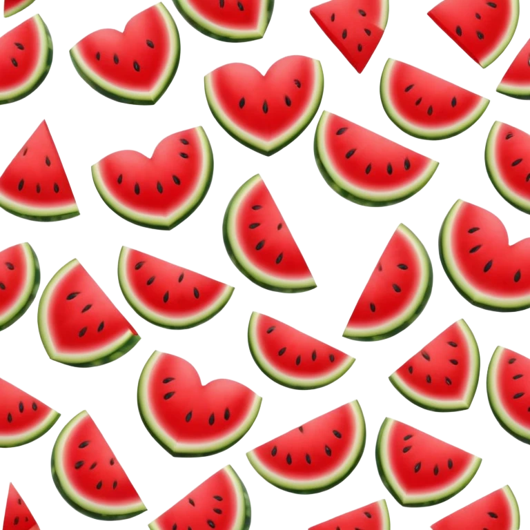 heart shaped watermelon fruit emoji