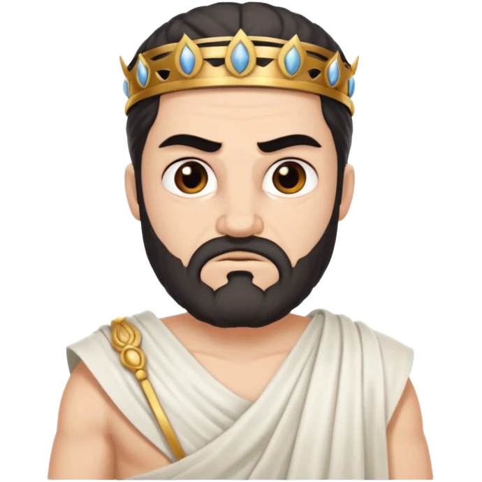 evil ancient greek king with toga emoji