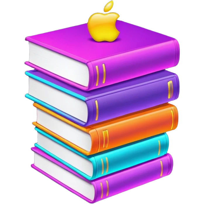 Neon books emoji