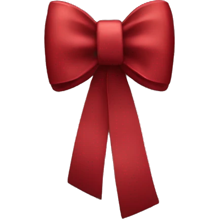 Dark red iPhone bow emoji