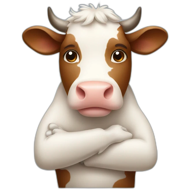 cow folded hands emoji