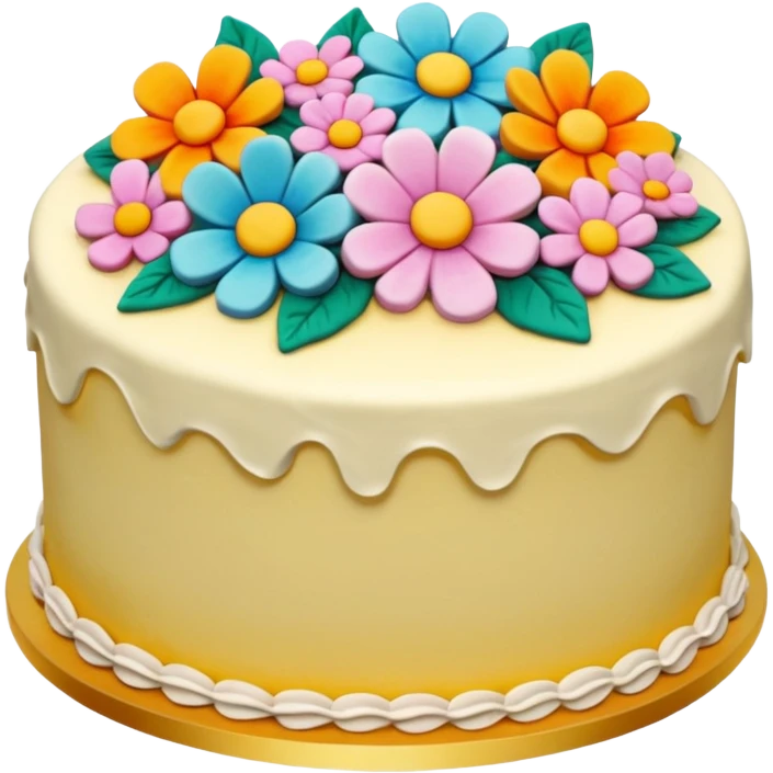 floral cake realistic aeshthethic  no icing  emoji