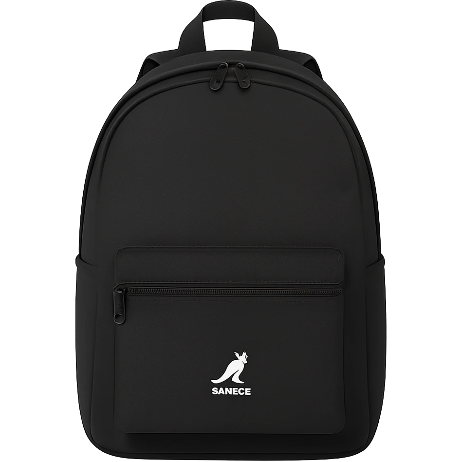 A Kangol backpack with small logo emoji