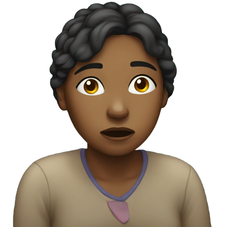 Woman who is Crying at a creek emoji