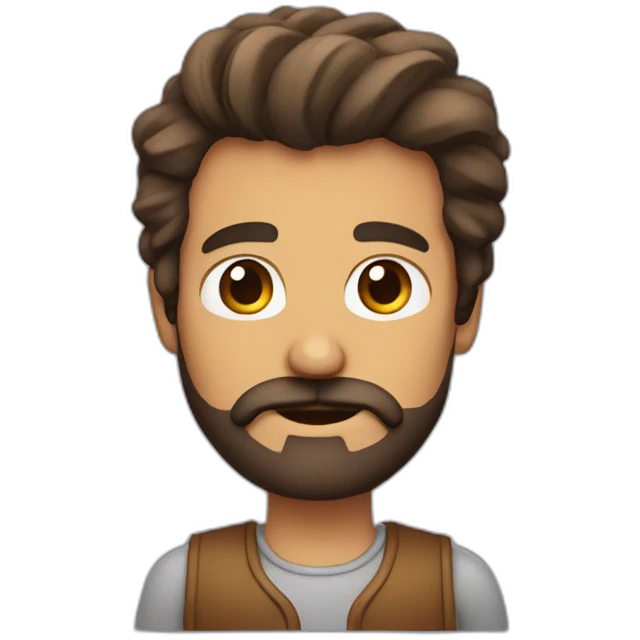 hombre con barba emoji