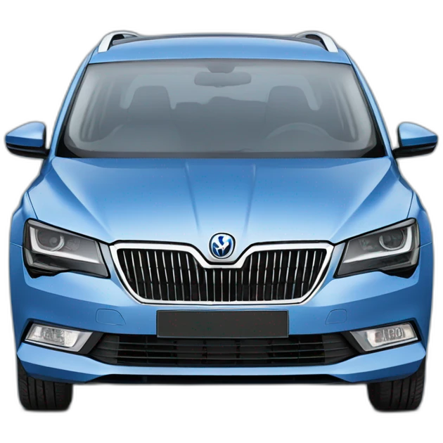 blue skoda superb combi emoji