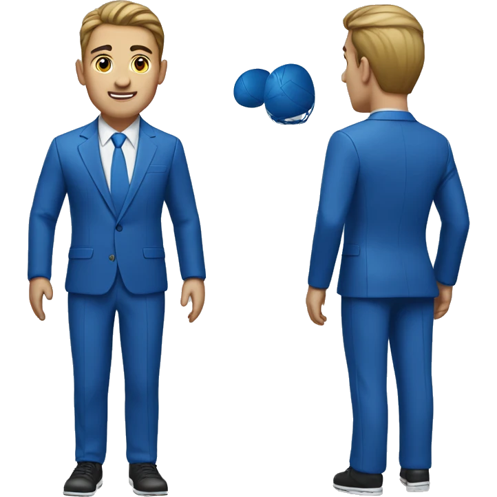 sport man in blue sport suit emoji
