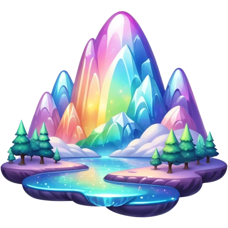 Iridescent epic divine glistening glossy sparkly shiny glittery scenery  emoji