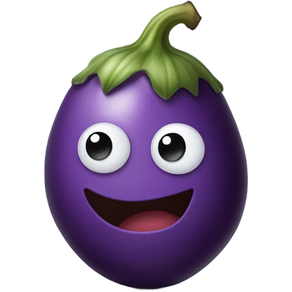 Kissing eggplant emoji