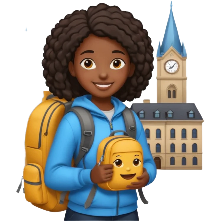 City Backpack Student black girl emoji