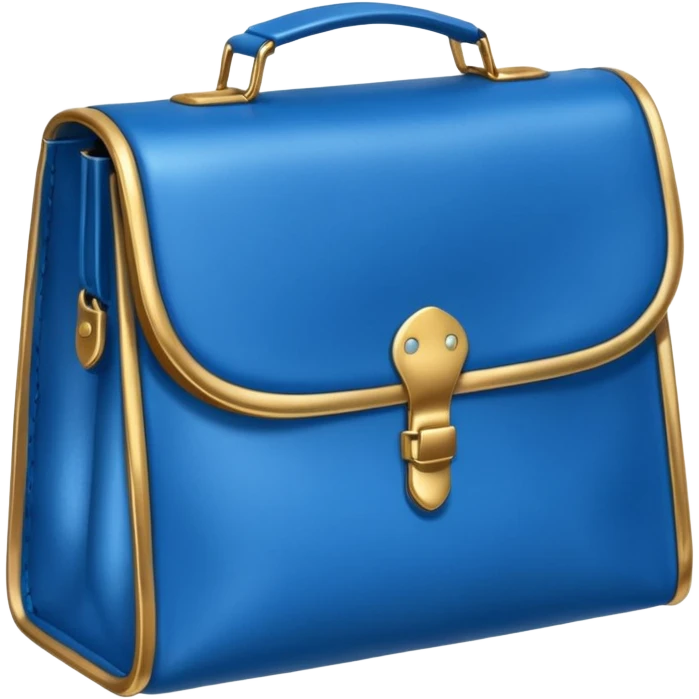 blue coins inside a leather bag  emoji