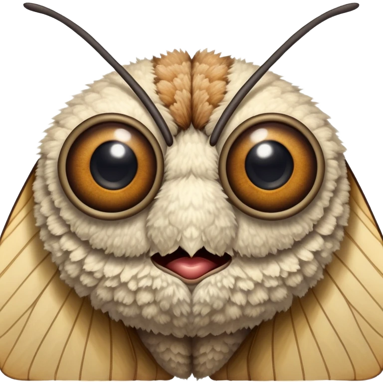 The face of a moth emoji