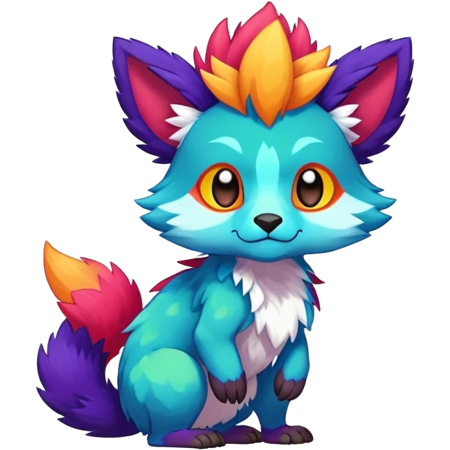 colorful anthro vernid fursona Fakemon emoji