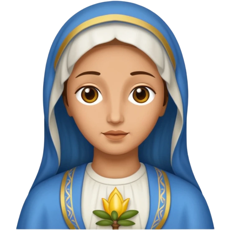 Virgin Mary with olive tanned skin emoji