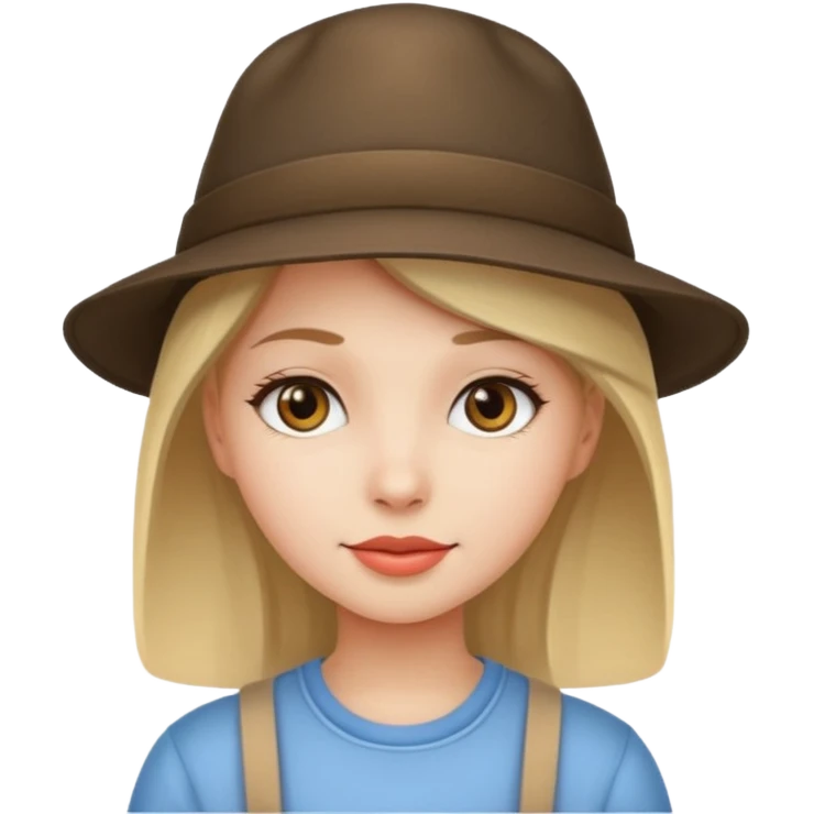 Girl with hat  emoji