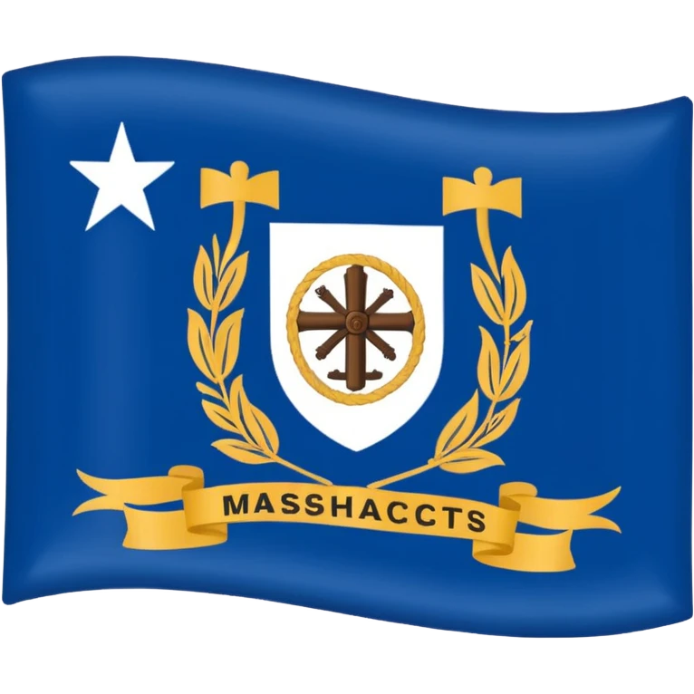 Massachusetts State Flag emoji