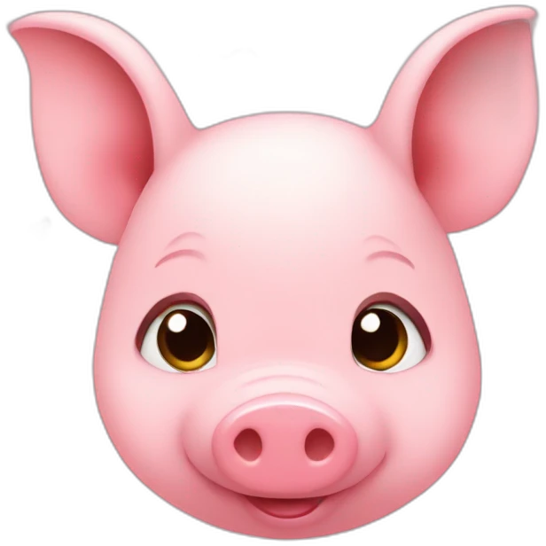 piglet and add many hearts around it emoji