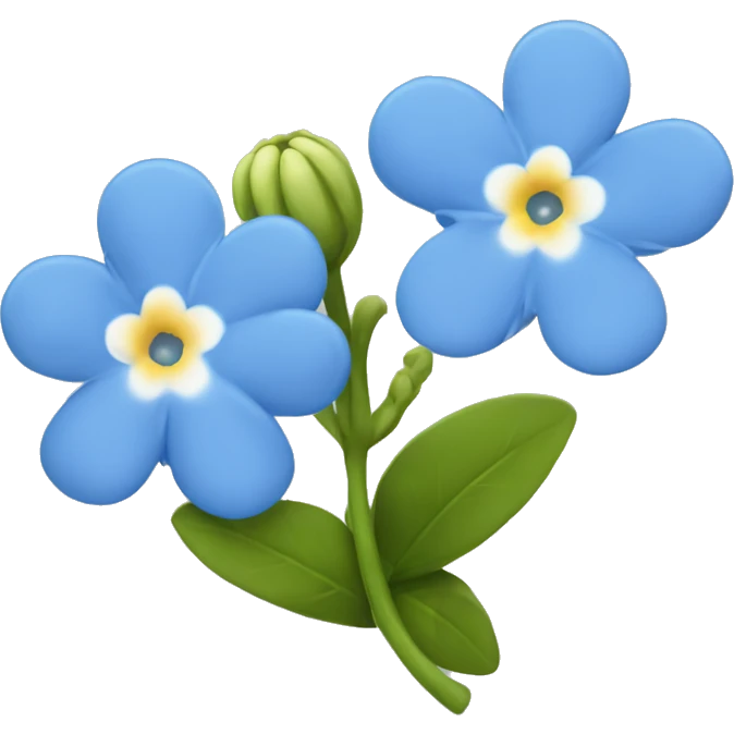 Forget me not flower emoji