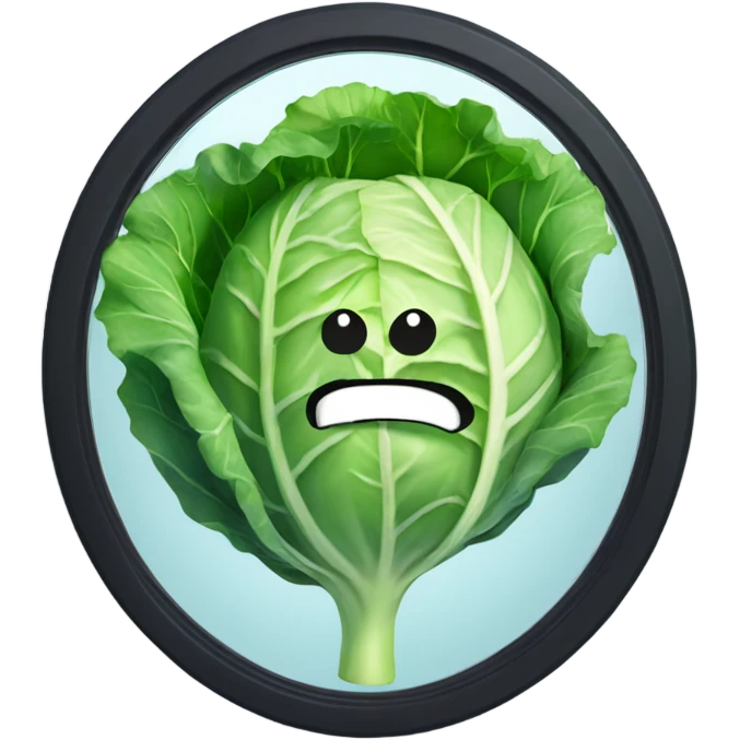 cabbage inside the mirror emoji