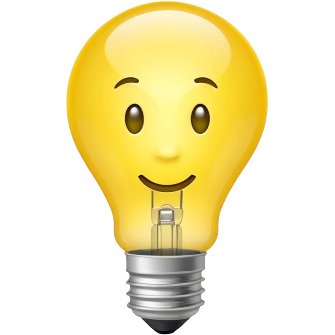 Simple flat emoji of a bright yellow light bulb symbolizing a positive idea, with a green check mark next to it. Clean, modern, minimal design. No text, no 3D, no shadows. White or transparent background.. emoji
