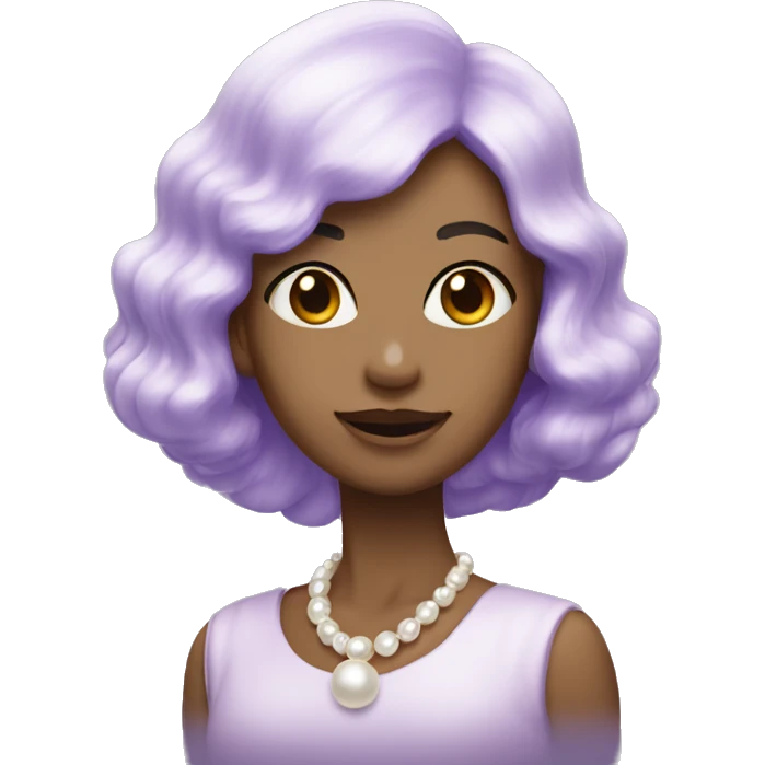Pearl in lavender oyster emoji