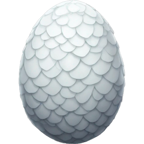 white dragon egg emoji